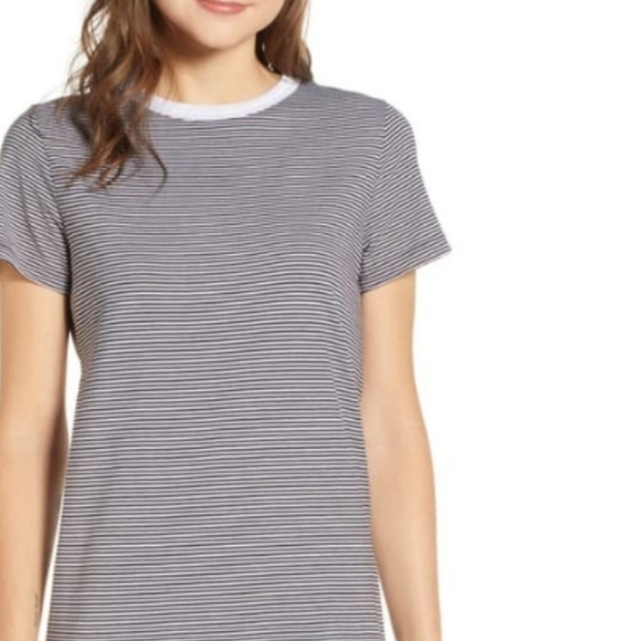 Current/Elliott the Beatnik Striped Maxi T-Shirt Dress - Picture 2 of 9